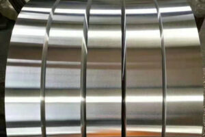 6061 aluminum strip close-up showing edge quality and surface finish for precision stamping