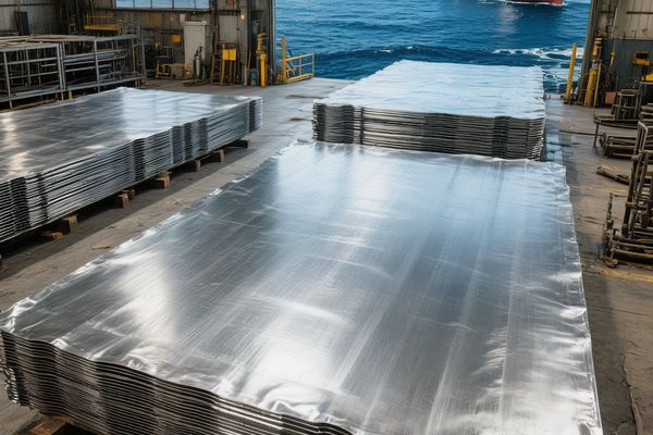 5083 aluminum boat hull under construction
