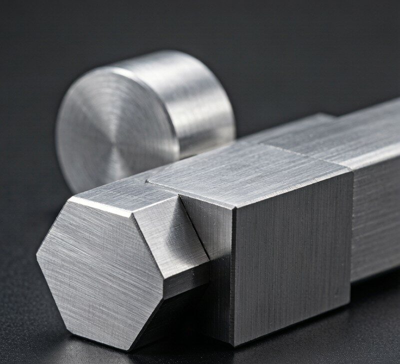 6061 aluminum bar cross-sections showing round square and hex profiles