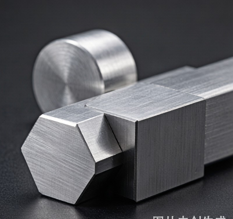 6061 aluminum bar cross-sections showing round square and hex profiles