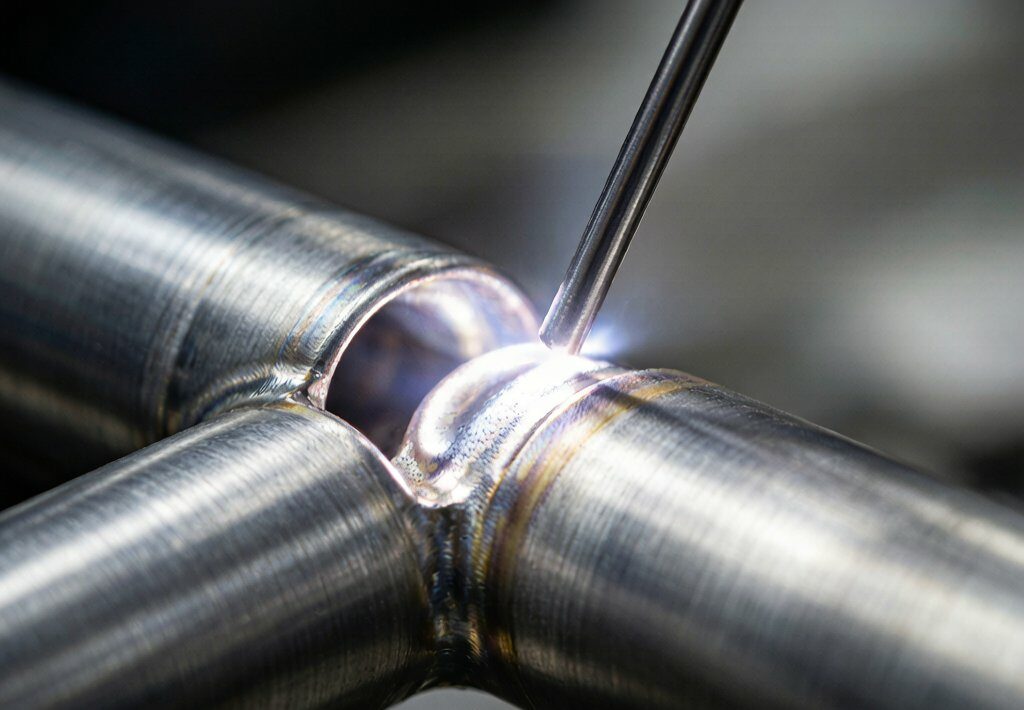 TIG welding 7005 aluminum tube - demonstrating superior weldability of 7005 alloy