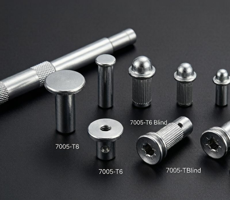 7005 aluminum wire rivets and fasteners in various sizes