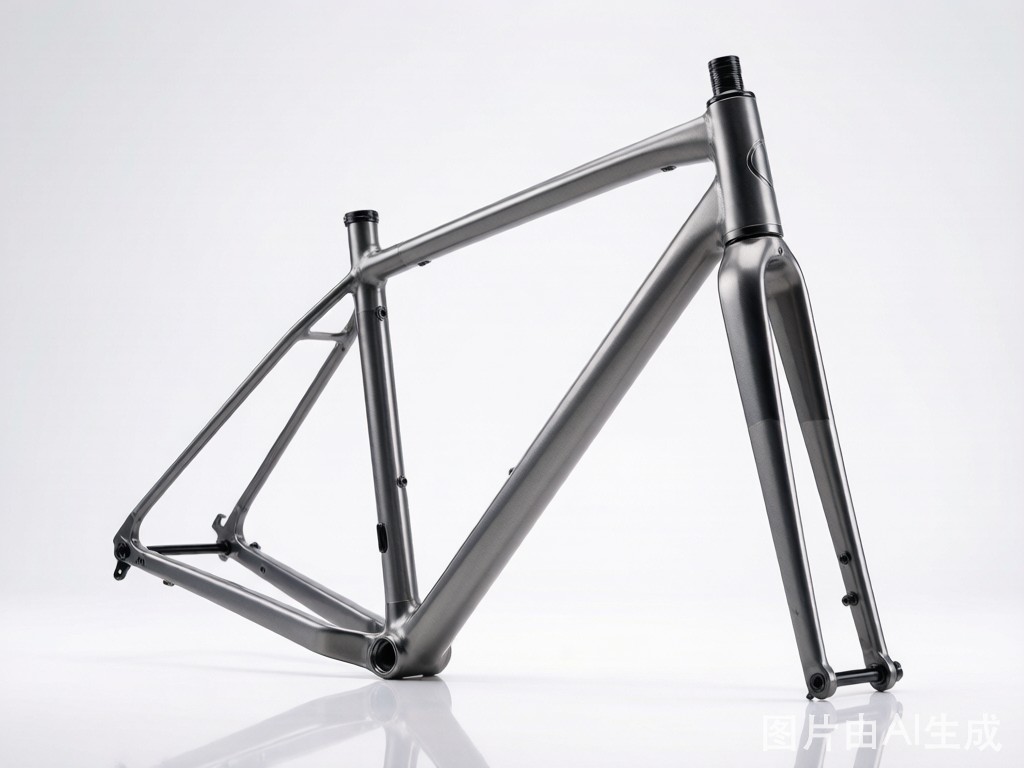 7005 aluminum bicycle frame showing welded tube joints and butted tubing construction