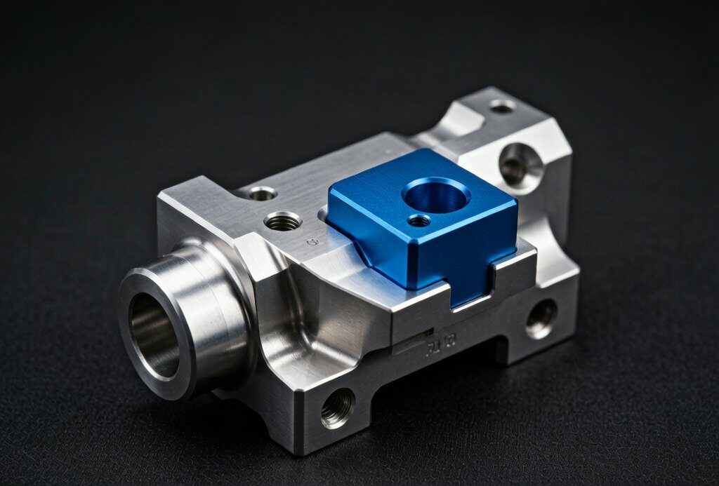 7075 aluminum aerospace machined component showing high strength precision part