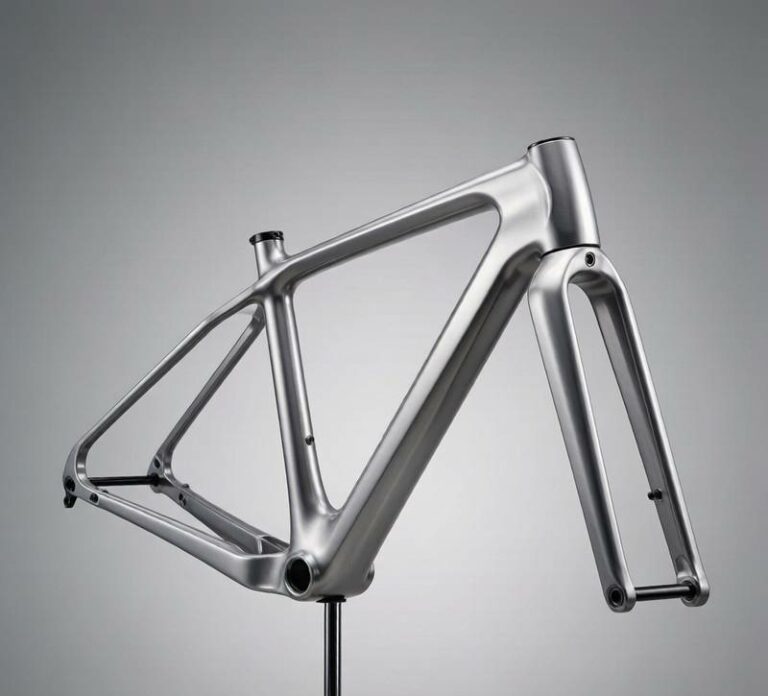 Premium 7075-T6 aluminum bicycle frame showing lightweight high-strength construction