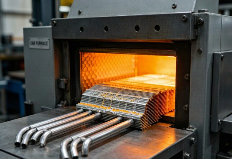 CAB controlled atmosphere brazing process for aluminum heat exchanger manufacturing