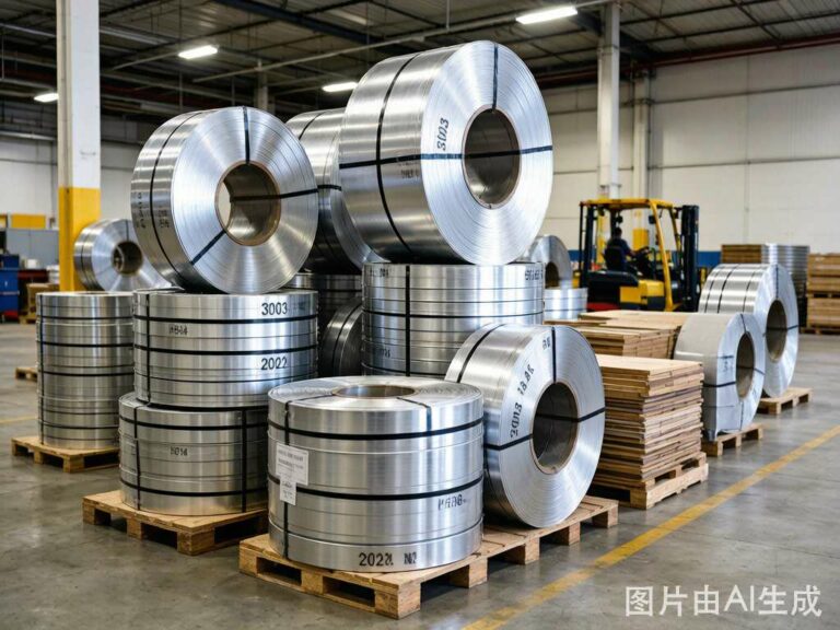 3003 aluminum sheet coils stored in warehouse ready for deep drawing