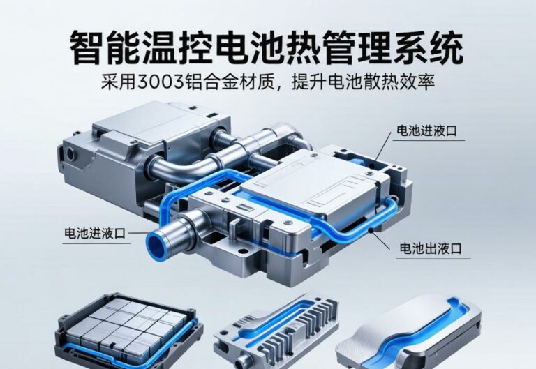 EV battery thermal management system diagram with 3003 aluminum cooling plates