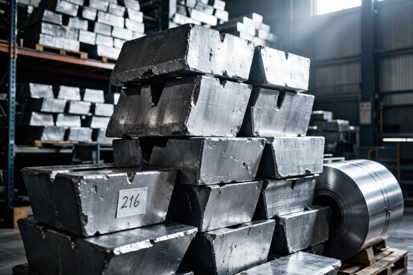 Aluminum ingot and billet warehouse inventory for cost analysis