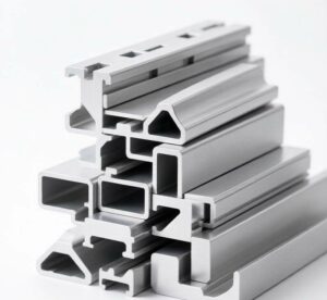 Aluminum extrusion profiles in various cross-section shapes including T-slot, L-angle, U-channel, I-beam and rectangular tubes - HXM Aluminum manufacturer