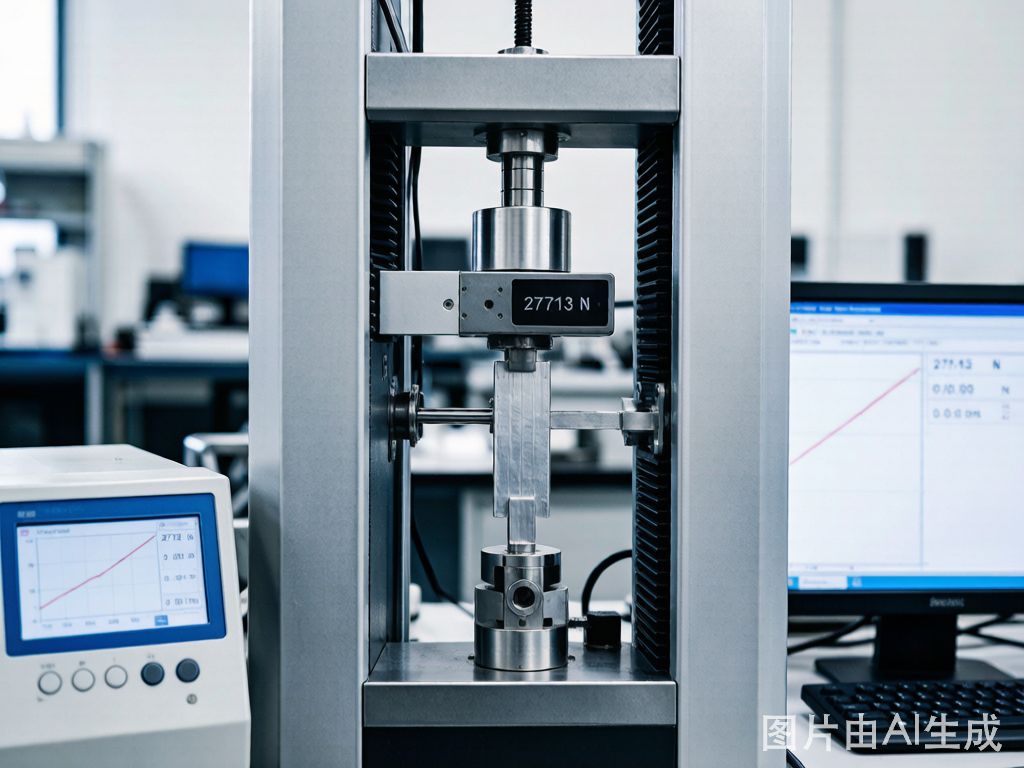 Aluminum tensile strength testing machine comparing 7005 and 7075 alloy samples