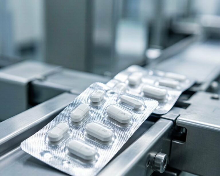 pharmaceutical blister packs with aluminum foil backing
