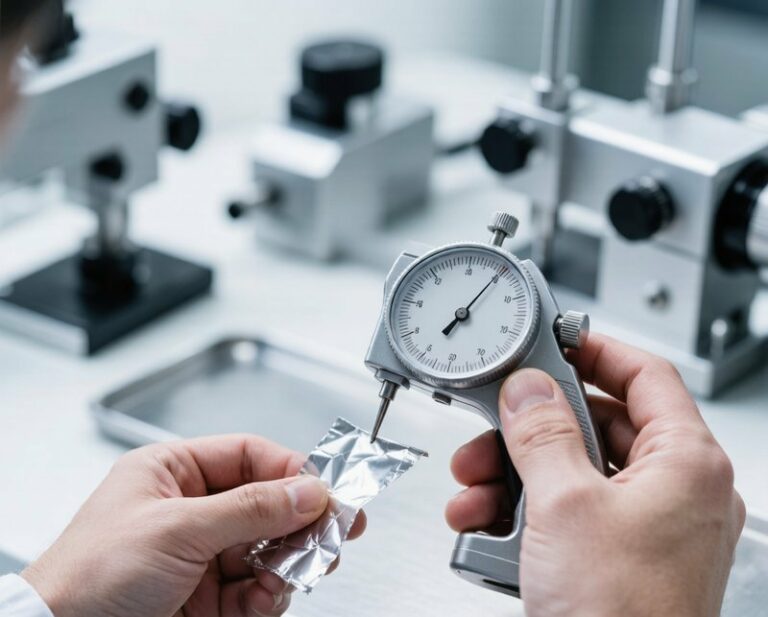 aluminum foil thickness quality inspection with gauge
