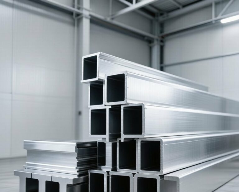 6082 aluminum structural extrusion profiles in warehouse
