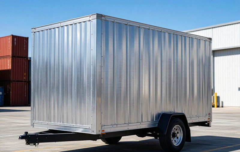 Cargo trailer with corrugated siding roll formed from 5052 aluminum coil