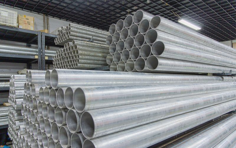 CNC mandrel bending of a 5052 aluminum tube in fabrication workshop