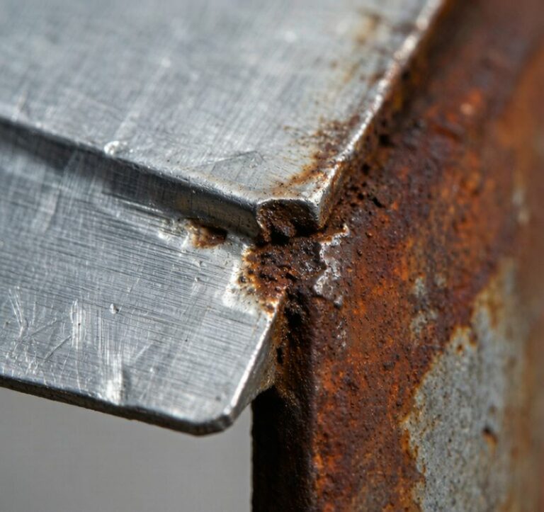 Galvanic Corrosion Between Aluminum and Steel Contact - Dissimilar Metals Electrolytic Reaction