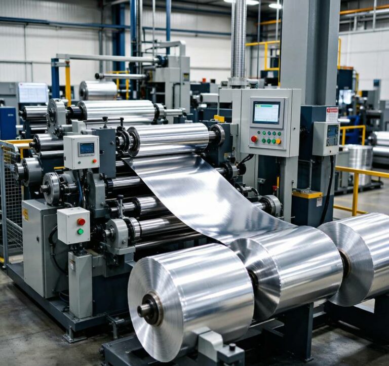 Aluminum foil rolls manufacturing line producing thin gauge 1100 alloy foil