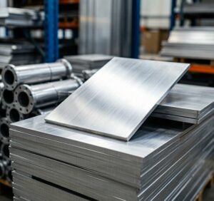 3004 aluminum alloy sheets and plates stacked in warehouse for industrial supply