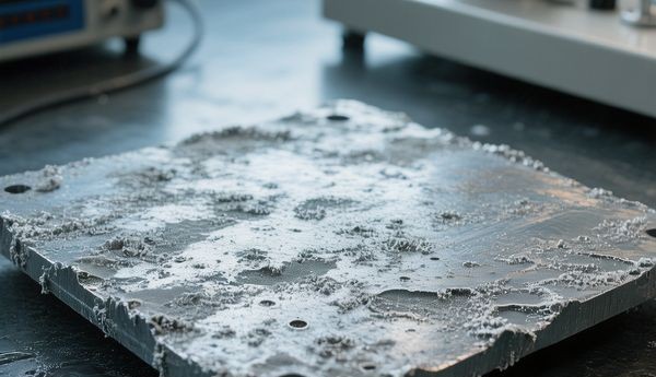 5083 aluminum seawater corrosion test panel showing surface pitting after saltwater exposure