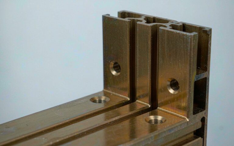 7075-T7351 anodized aerospace structural part with Type III hardcoat for surface treatment comparison