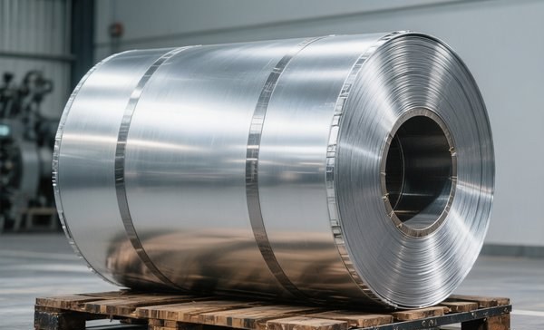 Aluminum coil slitting line processing master coils in HXM factory